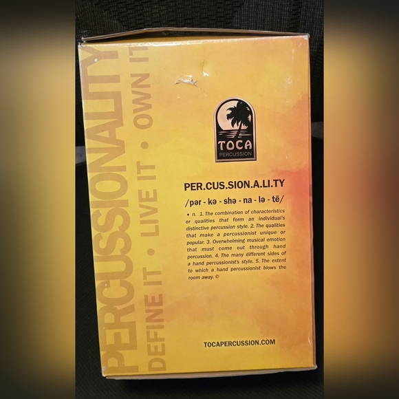 Toca Freestyle Colorsound 7" Djembe In Metallic Orange in Box - Picture 6 of 6